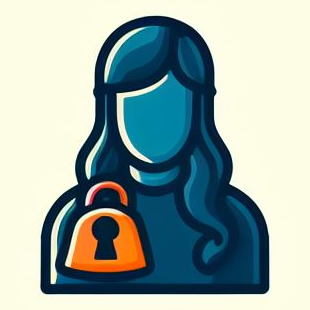 Icon, A woman with a padlock